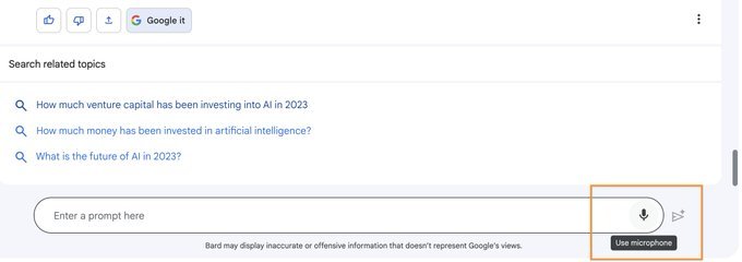 Google Bard Voice Recognition